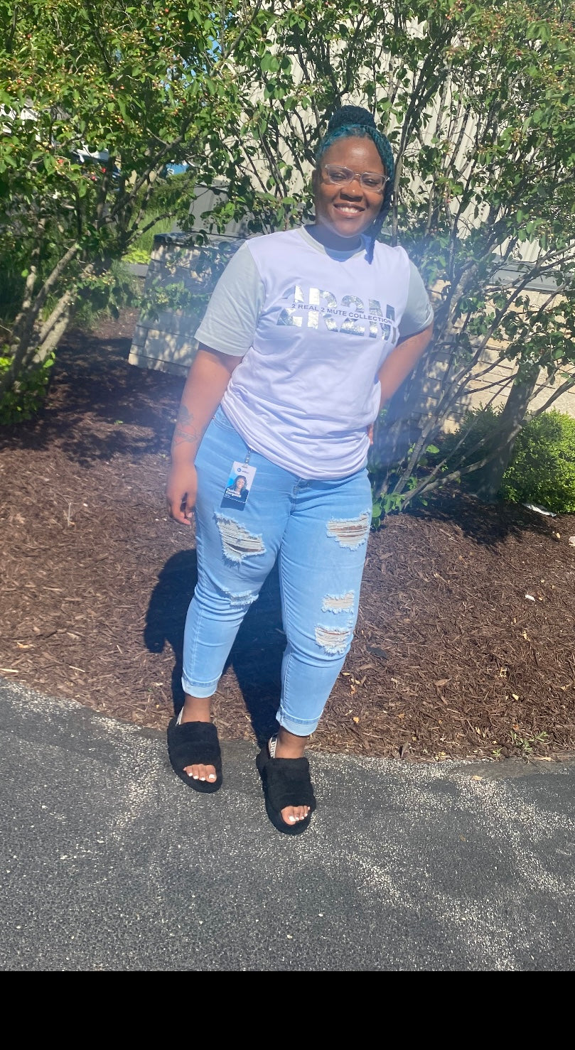 Metallic Silver Tee