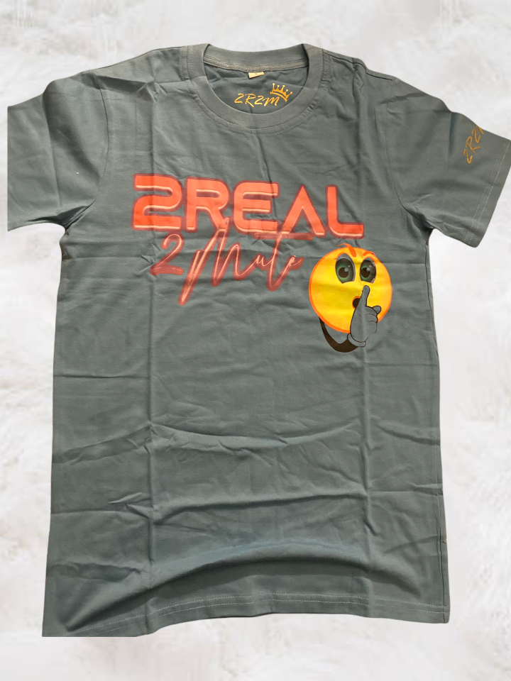 2 Real 2 Mute 🤫 Tee (Light Blue )